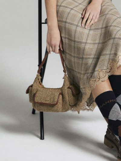 【2026AW 新作】ヘリンボーン ミニ ホーボーバッグ
