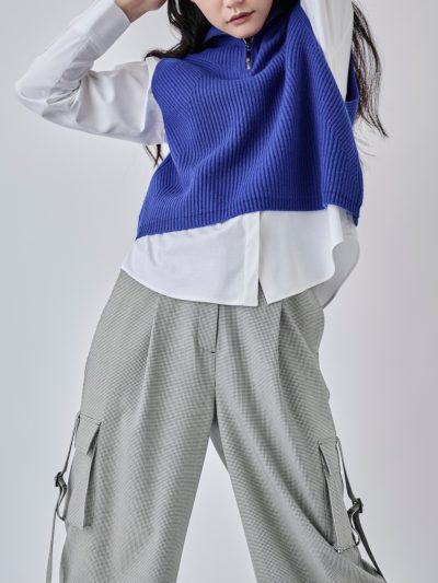 【2026AW 新作】ウールカシミヤリブジップベスト