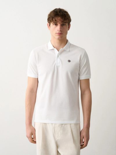 【MEN’S】ワンポイントコットンピケポロシャツ