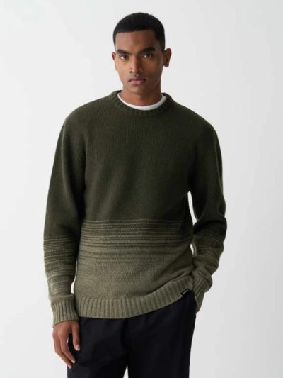 【MEN’S】グラデーションデザインクルーネックニット