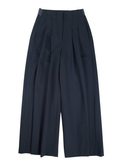 ウエスト後ゴム 2タックワイドバギーパンツ