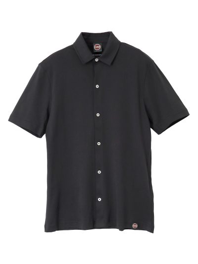 【MEN’S】スーピマコットン ポロ襟前開きシャツ