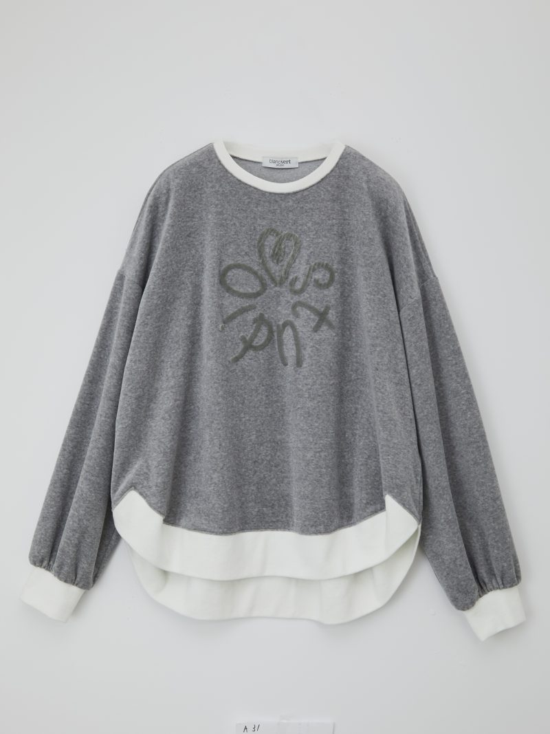 【2026AW 新作】バイカラーベロアプルオーバー
