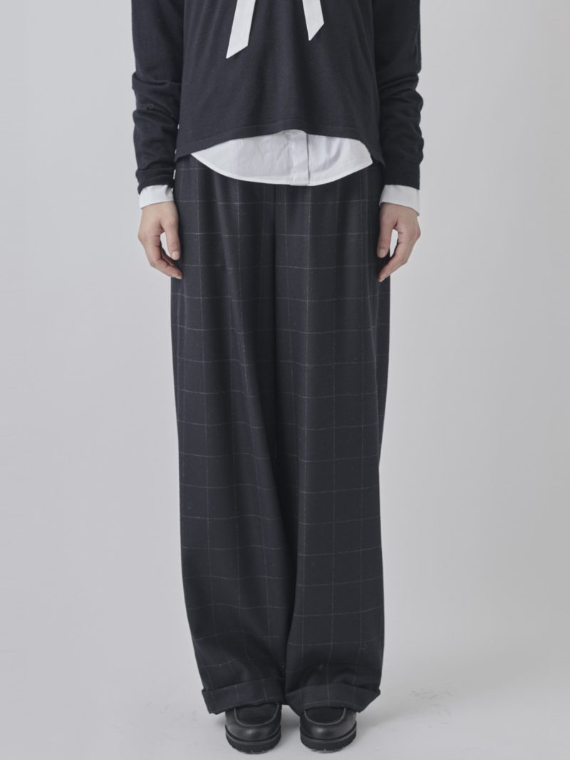 【2026AW 新作】チェックワイドパンツ