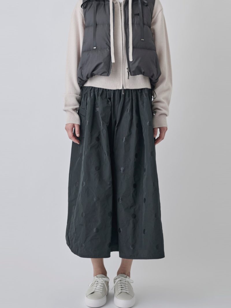 【2026AW 新作】タフタドットギャザースカート