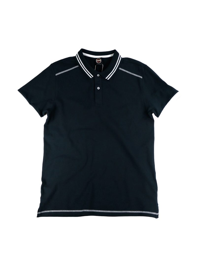 【MEN’S】オーバーロックデザインコットンピケポロシャツ