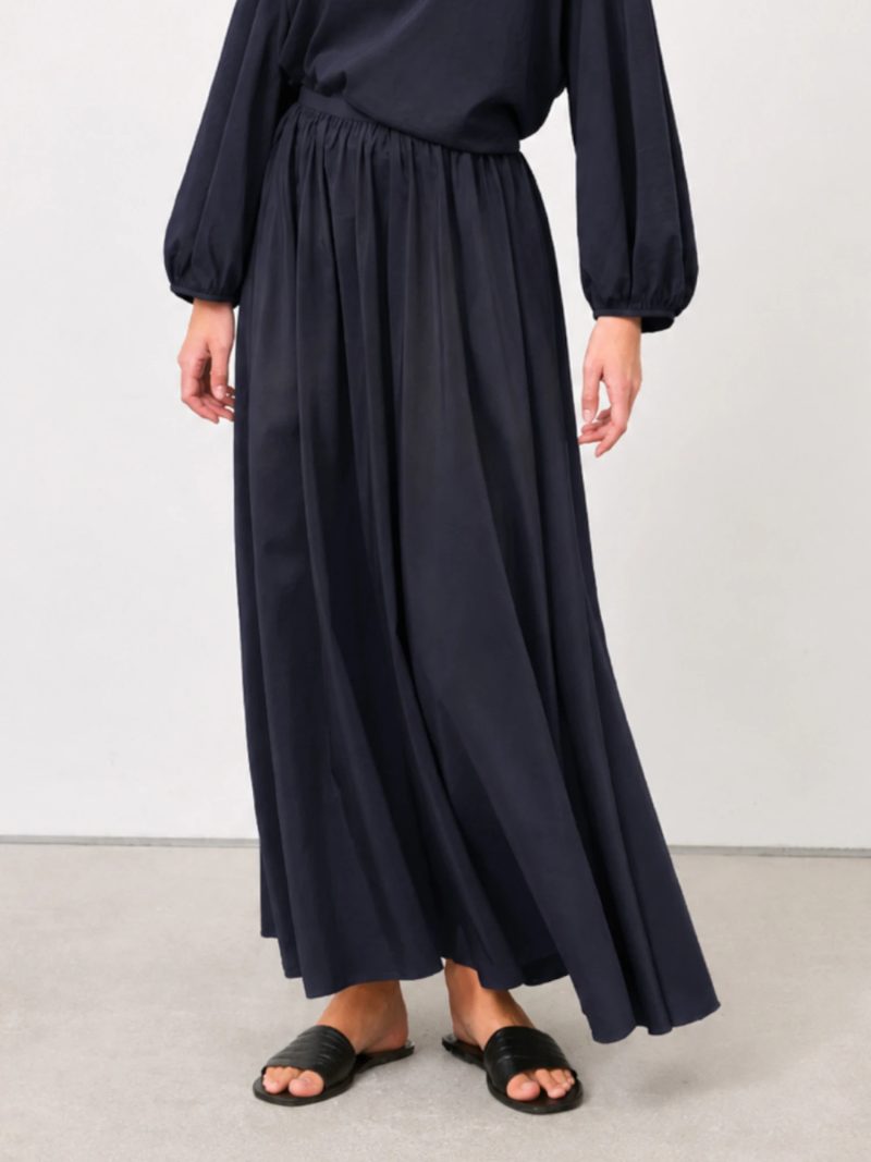 【2026SS】コットンシルク ロングシアースカート