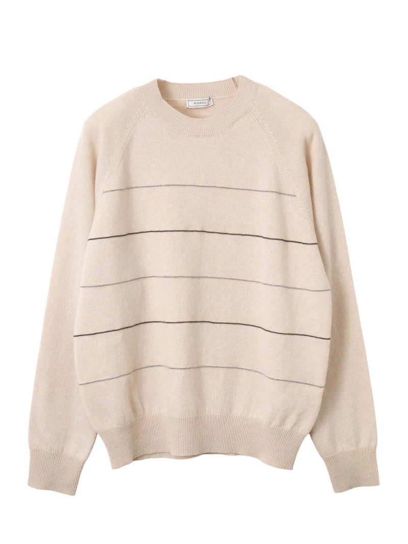 【2026AW 新作】プントルーチェライン 毛絹カシミヤ クルーネックニット