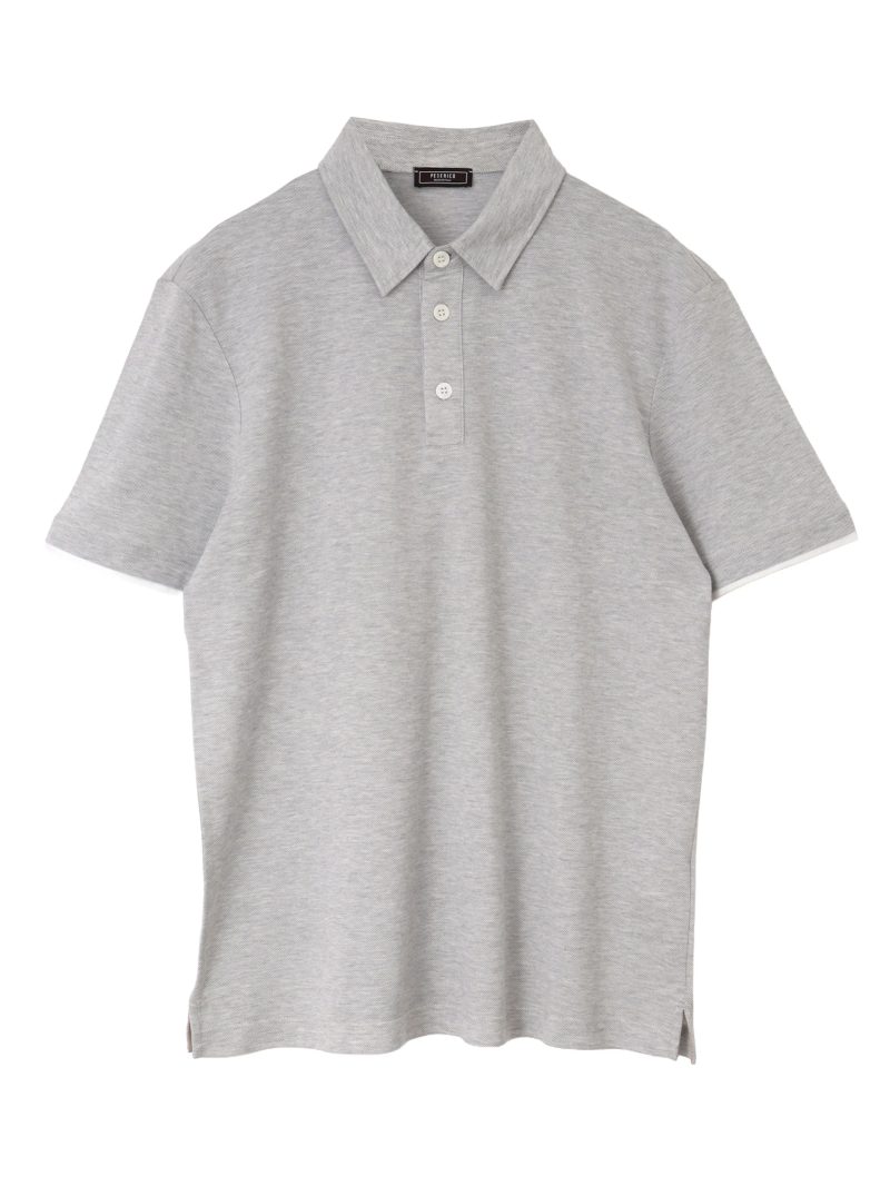 【MEN’S】ダブルスリーブデザイン コットン鹿の子ポロシャツ